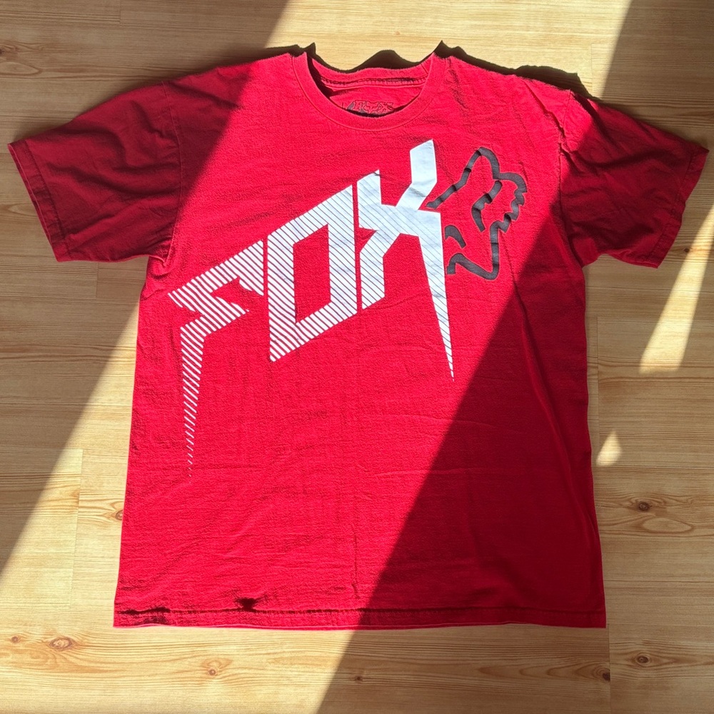 Fox Red Tee with White Accents